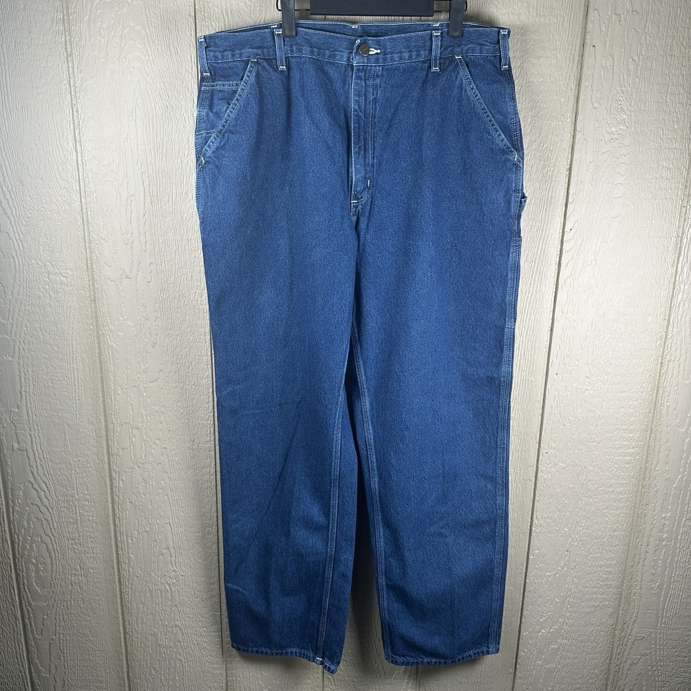 Carhartt B13 DST Loose Original Fit Carpenter Blue Denim Jeans Mens 40x34 Cotton